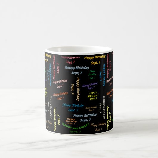 Septembre 7 Anniversaire Mug (Centre)