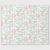 Septembre, 7 Anniversaire Papier cadeau (Plat)