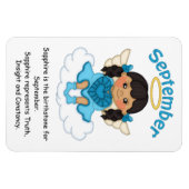 Septembre Ange en pierre noire Magnet Premium (Horizontal)