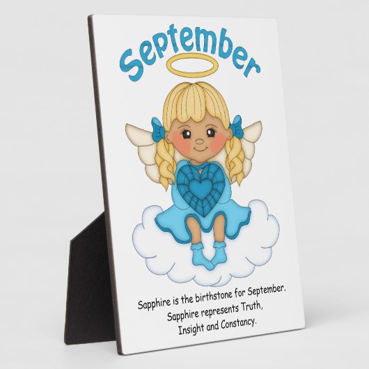 Septembre Anthstone Angel Blonde Plaque (Côté)