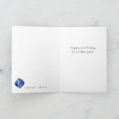 Septembre Birthstone Sapphire Carte d'anniversaire (Intérieur)