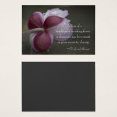 Septembre Charm Mariage Charity Favoriser Card (Devant & derrière)