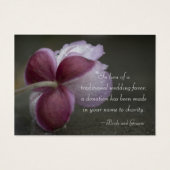 Septembre Charm Mariage Charity Favoriser Card (Devant)