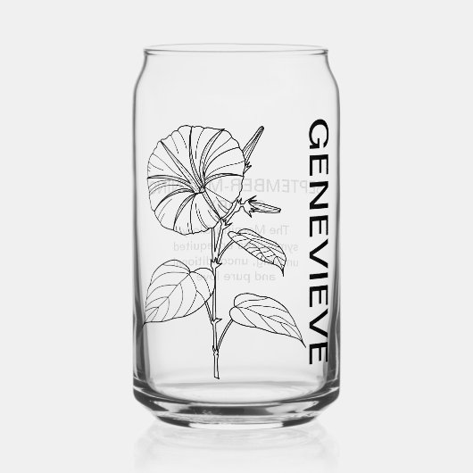 Septembre Fleur de naissance Matin Gloire Nom pers (Recto)