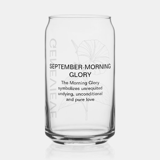 Septembre Fleur de naissance Matin Gloire Nom pers (Verso)