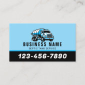 Septic Tank Pumping Service Plain Blue Visitekaartje (Voorkant)
