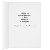 Septième anniversaire du Mariage Nom personnalisé/ (Intérieur (Droit))