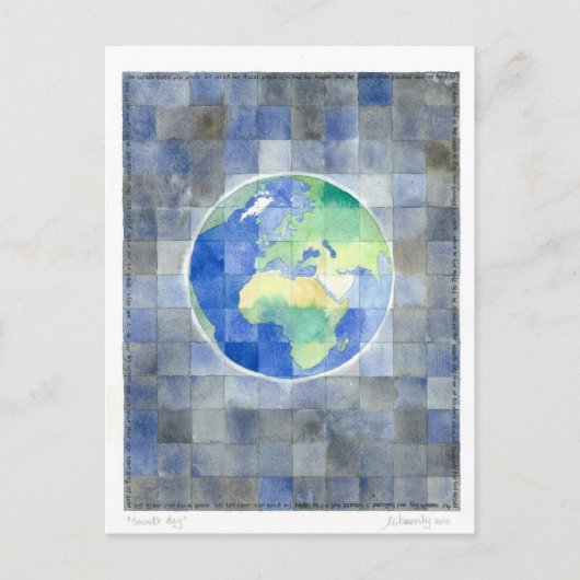 Septième jour (7 jours de création) Carte postale (Devant)