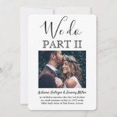 Sequel Huwelijk 2 Foto Eenvoudig Script We Do Deel Kaart (Voorkant)