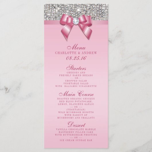 Séquence d'argent - Menu Collection Mariage Bow ro (Devant)