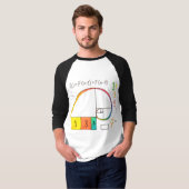 Séquence de Fibonacci et ratio d'or Math T-shirt (Devant entier)