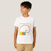 Séquence de Fibonacci et ratio d'or Math T-shirt (Devant entier)