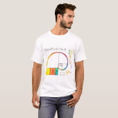 Séquence de Fibonacci et ratio d'or Math T-shirt (Devant entier)