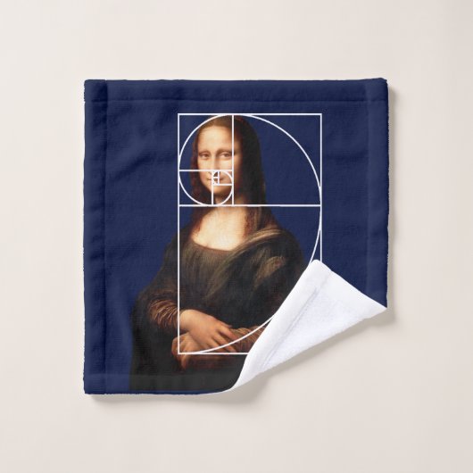 Séquence Leonardo da Vinci Mona Lisa Fibonacci (Gant de toilette)