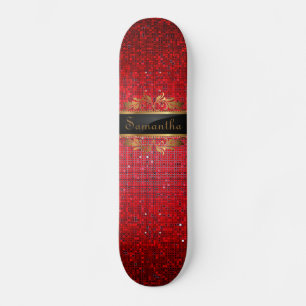 Séquence Rouge Disco Glitz Comp Skateboard