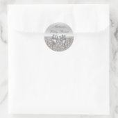 Séquences d'argent Stickers Baby shower Bow (Sac)