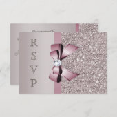 Séquences Gris Mauve Diamants Bow RSVP (Devant / Derrière)