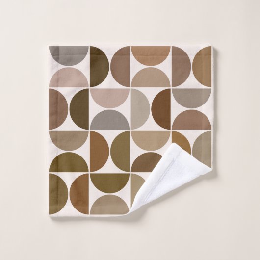 Séquences MCM Browns+Cream Motif (Gant de toilette)