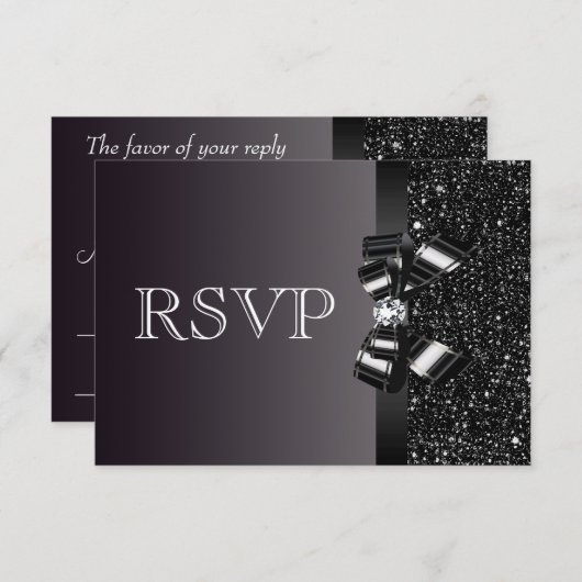 Séquences noires, Bow & Diamond Mariage RSVP (Devant / Derrière)