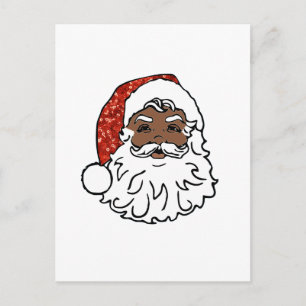sequentie zwarte santa claus feestdagenkaart