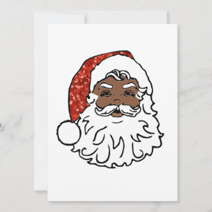sequentie zwarte santa claus feestdagenkaart