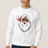 sequentie zwarte santa claus mannen sweatshirt (Voorkant)