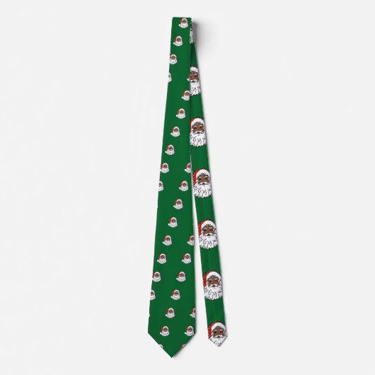 sequentie zwarte santa claus stropdas (Voorkant)