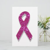 sequentieel roze borstkankervoorlichting briefpapier (Staand voorkant)