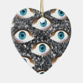 sequiëren van ogen keramisch ornament (Rechts)