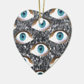 sequiëren van ogen keramisch ornament (Links)