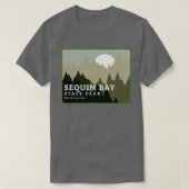 Sequim Bay State Park Washington Bomen en bos T-shirt (Design voorkant)