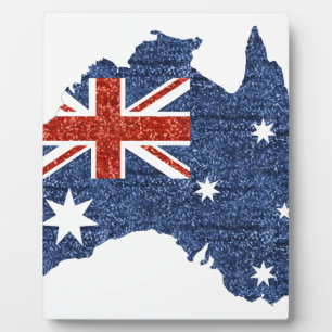 sequin australiaanse vlag fotoplaat
