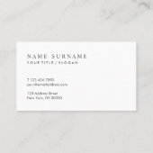 Séquin chic moderne Dusty Carte de visite d'argent (Dos)