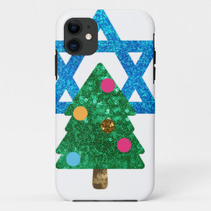 sequin christmukkah hanukkah iPhone 11 hoesje