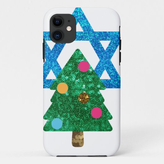 sequin christmukkah hanukkah Case-Mate iPhone case (Achterkant)