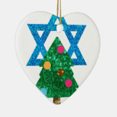 sequin christmukkah hanukkah keramisch ornament (Rechts)