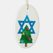 sequin christmukkah hanukkah keramisch ornament (Rechts)