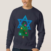 Sequin Christmukkah Hanukkah mannen sweatshirt (Voorkant)