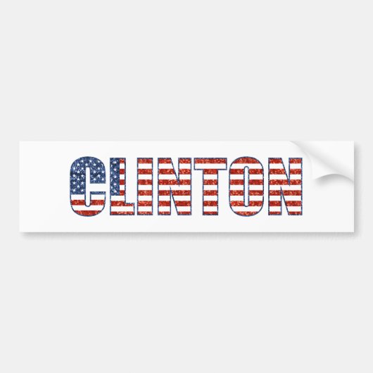 sequin Clinton Bumpersticker (Voorkant)