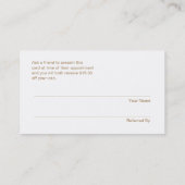 Séquin de cuivre FAUX Référence client fidélité (Dos)