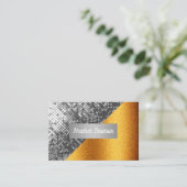 Sequin en Glitter Visitekaartje (Staand voorkant)