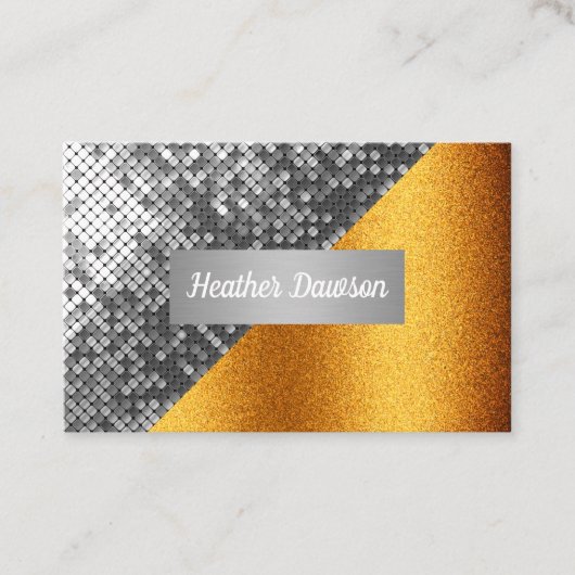 Sequin en Glitter Visitekaartje (Voorkant)