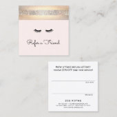 Séquin et Gold Rose Eyelash Extensions Référence (Devant / Derrière)