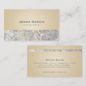 Sequin Glam Tan Beige Glitzy Carte de visite (Devant / Derrière)