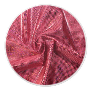Sequin glinstering ziet er roze rood uit keramische knop