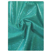Sequin glitter blauwgroen groene metallic look klembord (Achterkant)