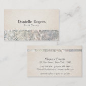 Sequin Glitter Glam Glitzy Linnen Visitekaartje (Voorkant / Achterkant)