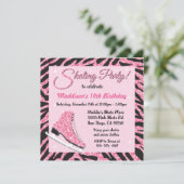 Séquin Glittering Roller Patinage Invitations (Debout devant)