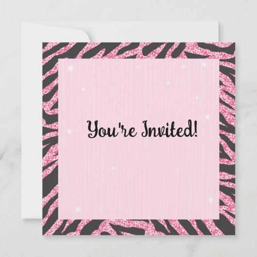 Séquin Glittering Roller Patinage Invitations (Dos)