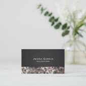 Sequin Glitzy Glam Bronze Black Visitekaartje (Staand voorkant)